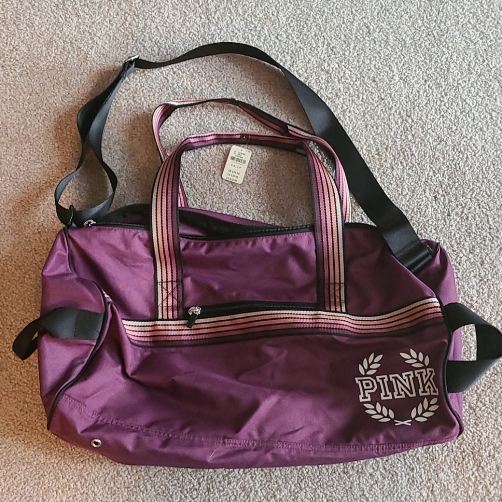 Victoria's Secret PINK Gym Duffle Bag Purple NWT